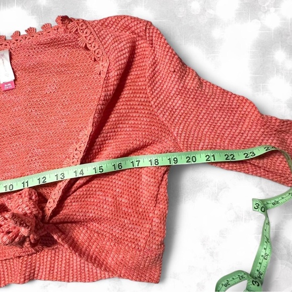 Babydoll Y2K Style Knit Tie Front Shrug - Picture 4 of 7